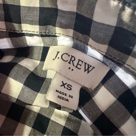 NWOT J. Crew Factory ‘Gingham Lightweight Cotton Shirt in Signature Fit’ Size XS - Picture 4 of 13